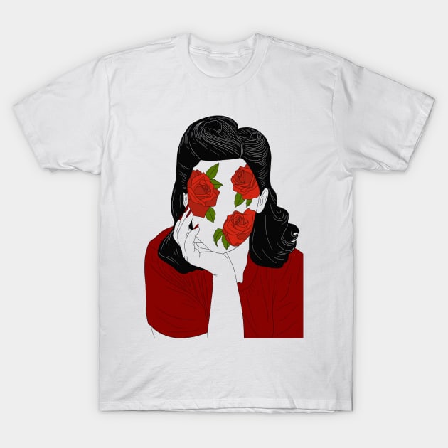 Rose Girl T-Shirt by marissafv